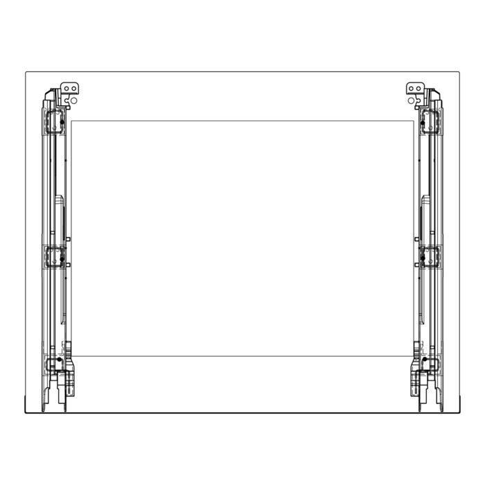 AEG Electrolux 140225485493 Türglas - Frontscheibe,inox,596x466mm