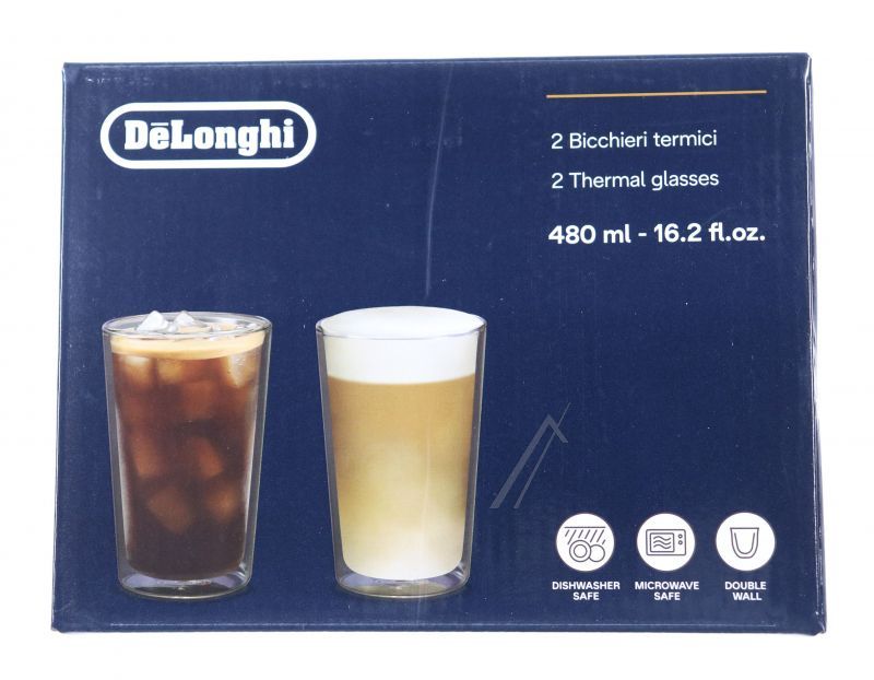 Delonghi AS00001404 Behälter - Dlsc319 doppelwandige thermogläser, 480 ml, 2er-set