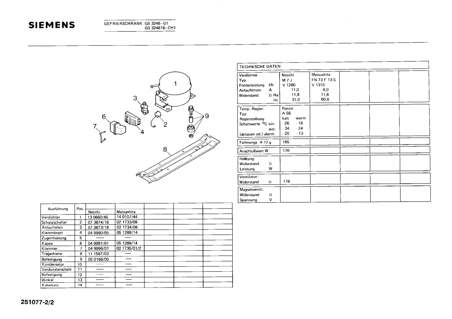 Explosionszeichnung Siemens GS324816(00)