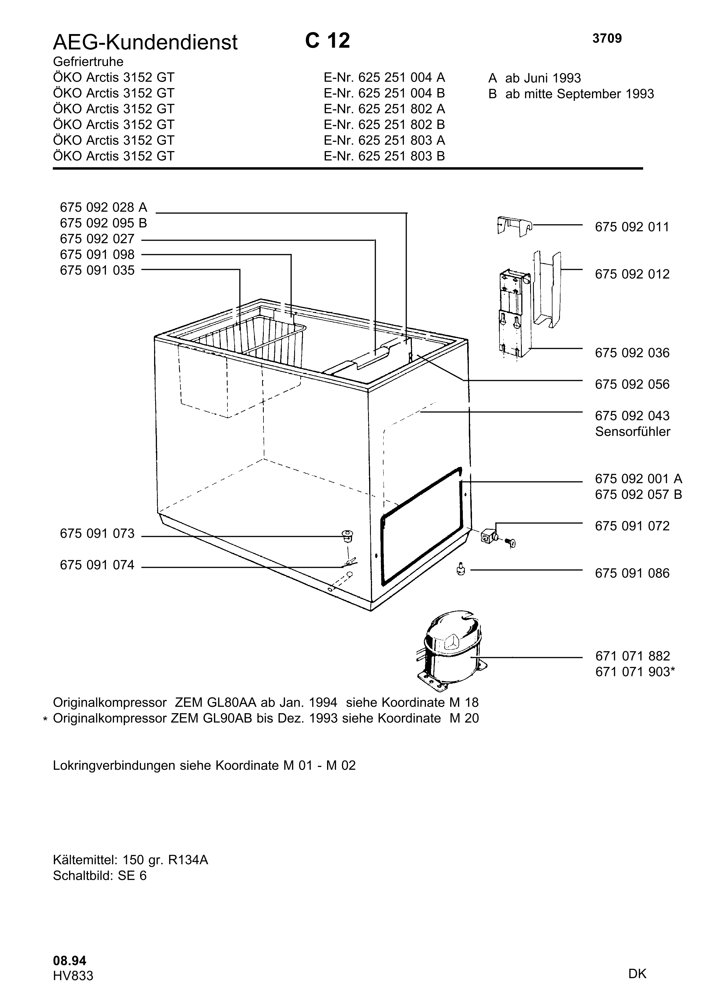 Explosionszeichnung AEG 62525180300 ARC3152 GT GB